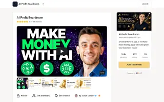AI Profit Boardroom landing page on skool.com, captured 19 Sep 2026